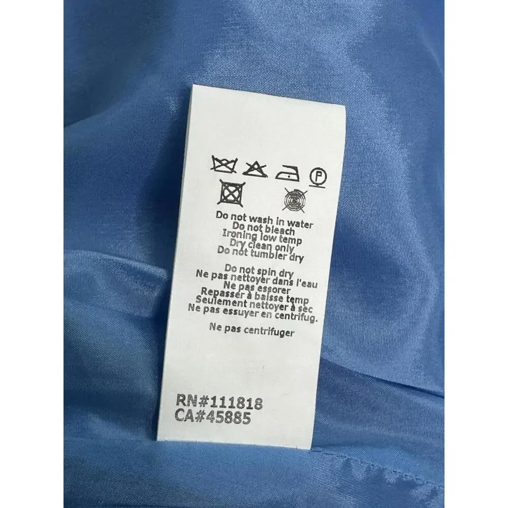 Luxury Michael Kors Collection Jackie O Sleeveless Sheath Dress 0 Buttons Blue - Picture 8 of 8